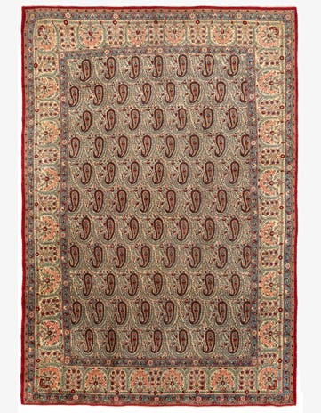 9' 6 x 13' 11 Hand Knotted Ghom Persian Wool Rug
