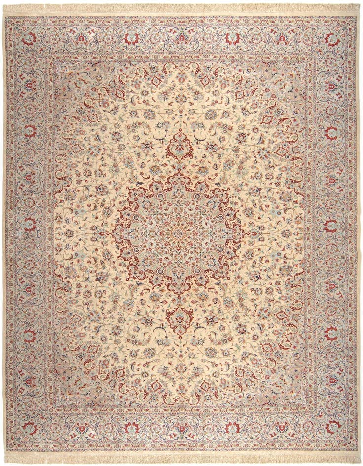 Detail image of 9' 9 x 13' 2 Ghom Silk Rug