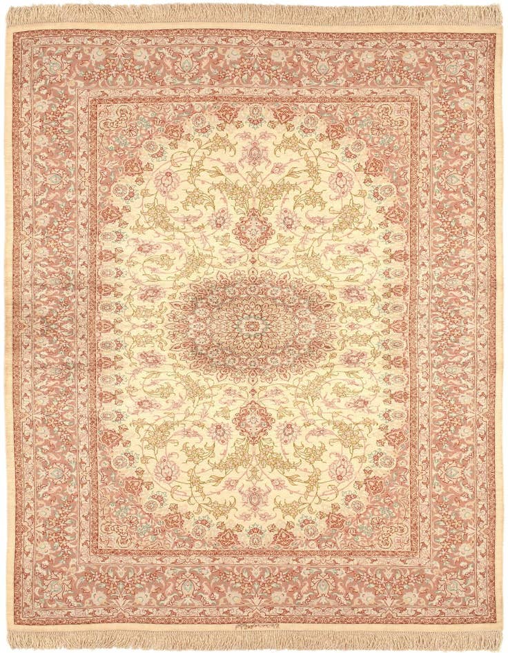 Detail image of 3' 3 x 5' Ghom Silk Rug