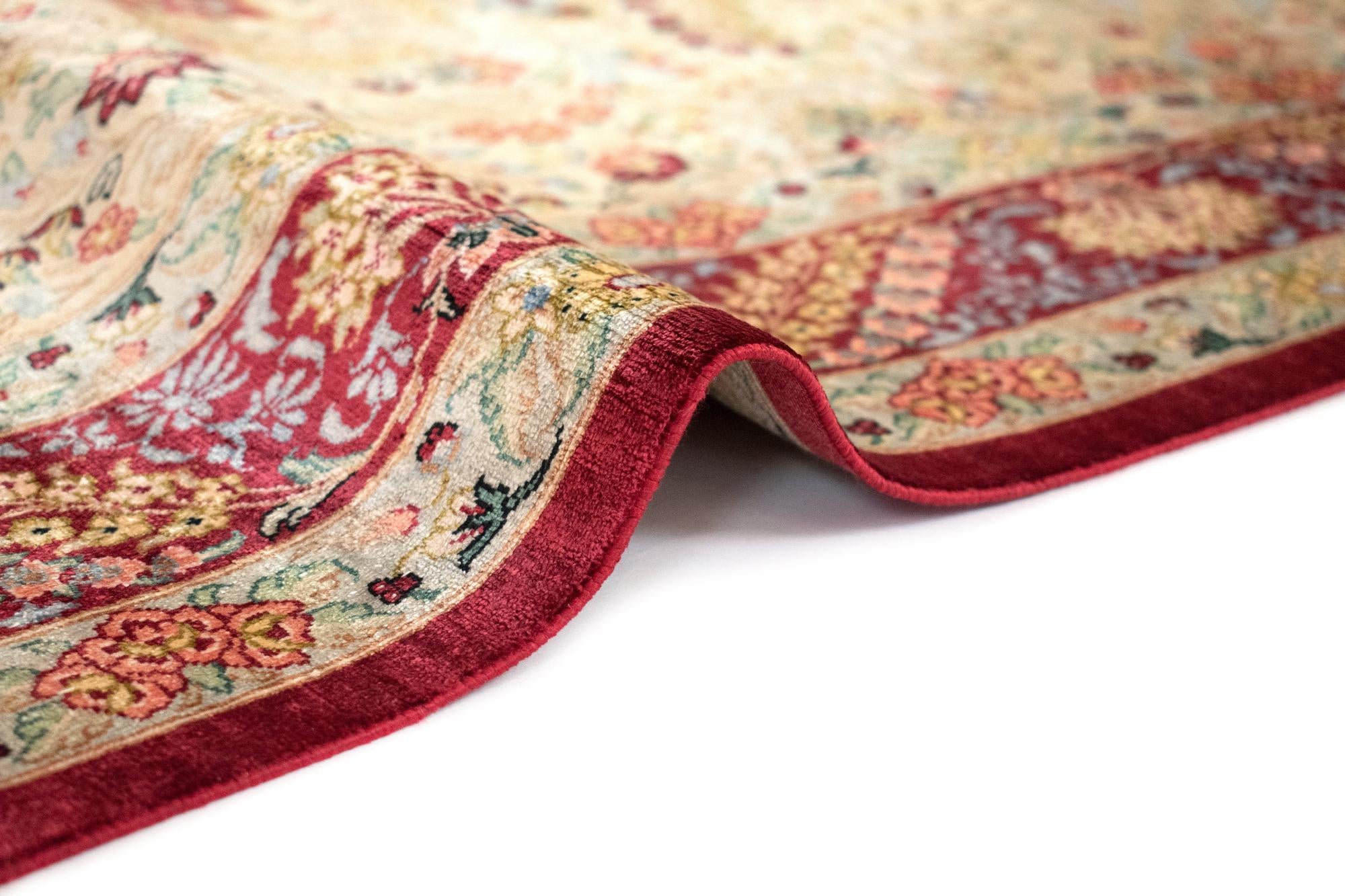 3' 3 x 4' 11 Ghom Silk Rug