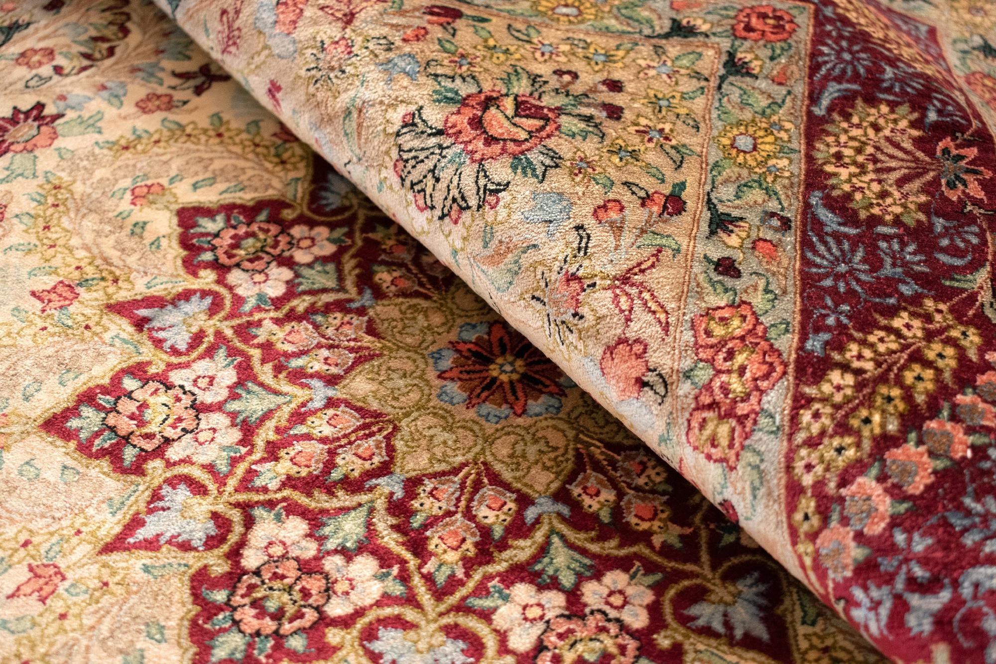 3' 3 x 4' 11 Ghom Silk Rug