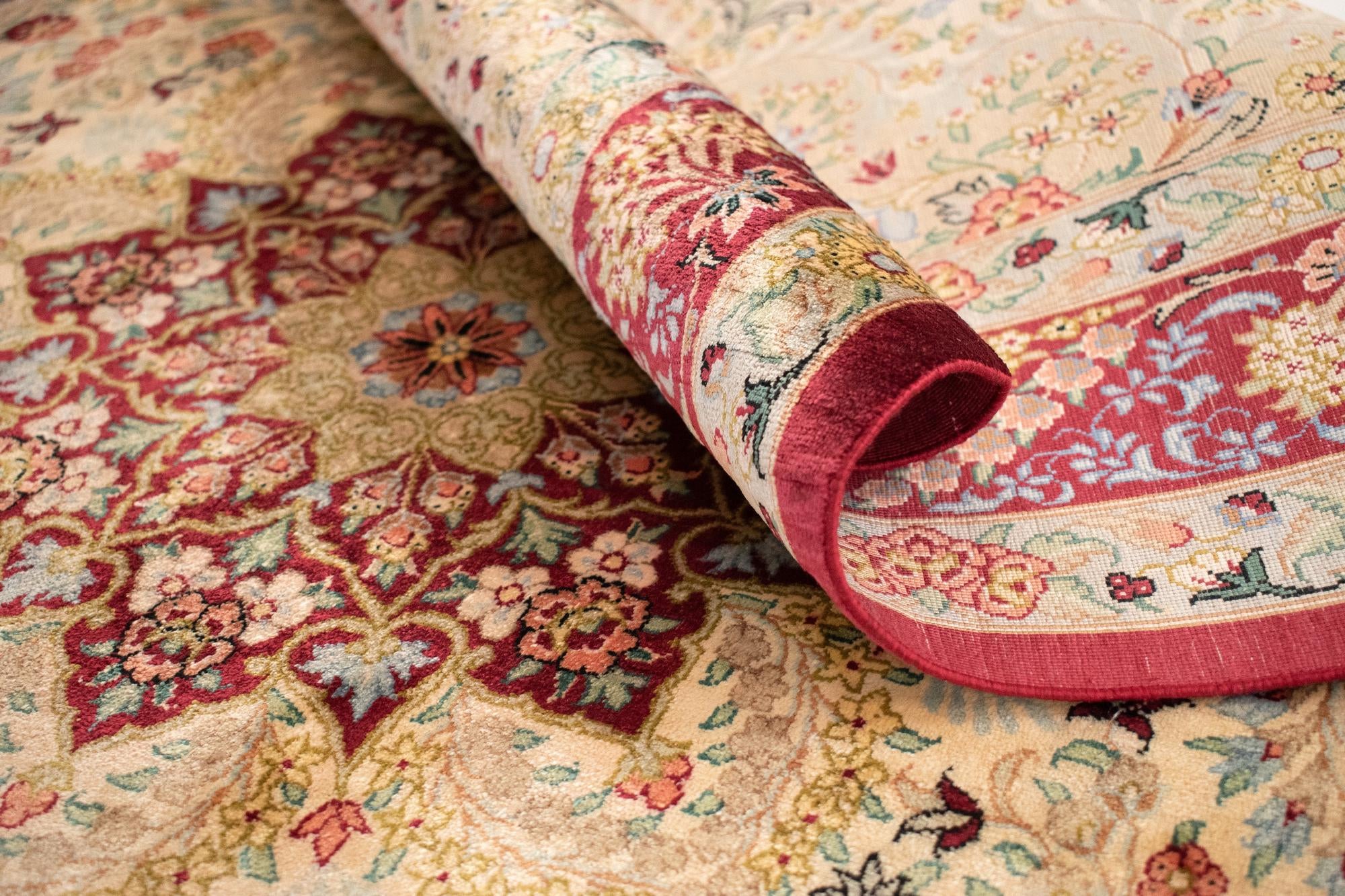 3' 3 x 4' 11 Ghom Silk Rug
