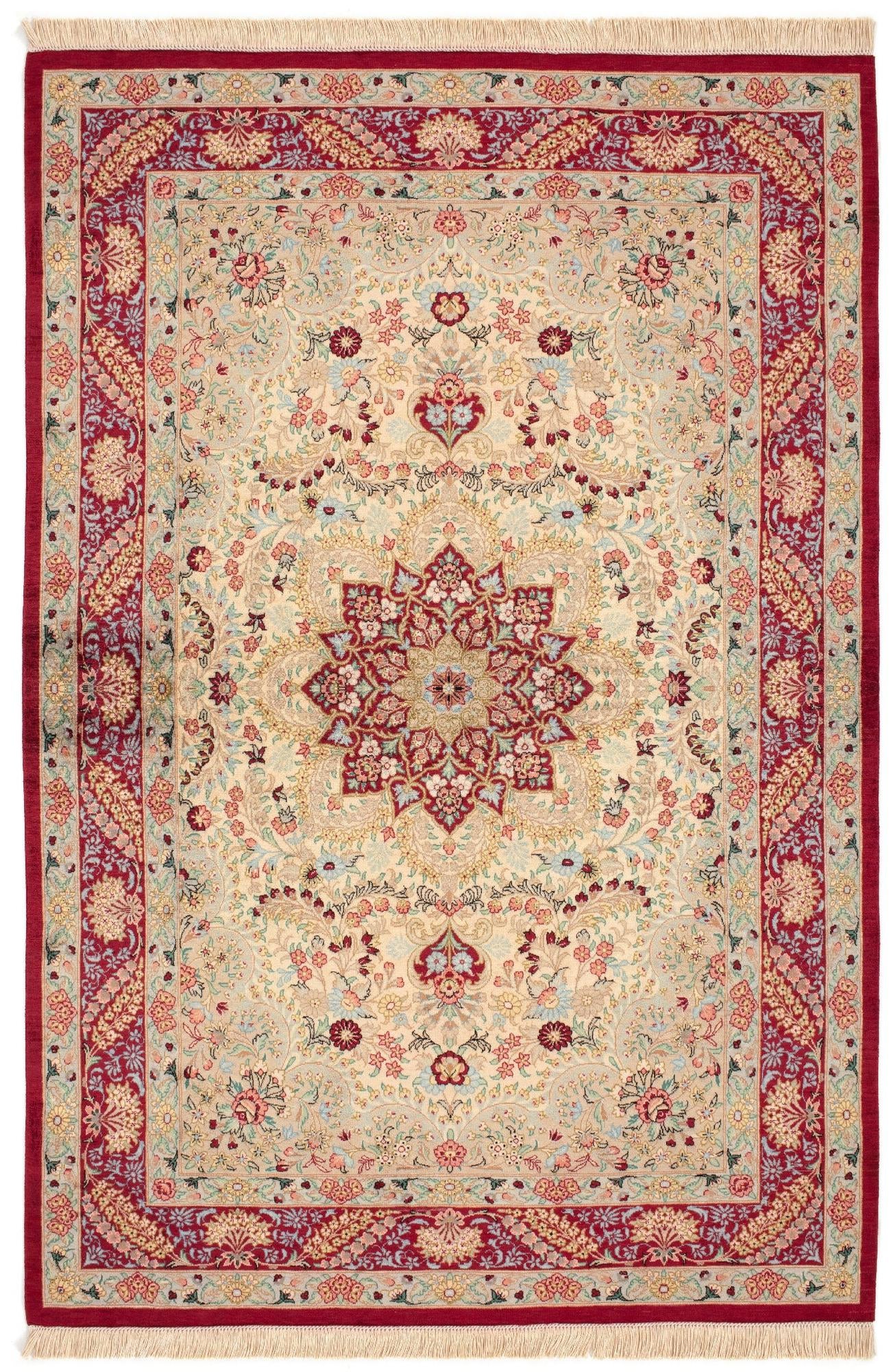 3' 3 x 4' 11 Ghom Silk Rug
