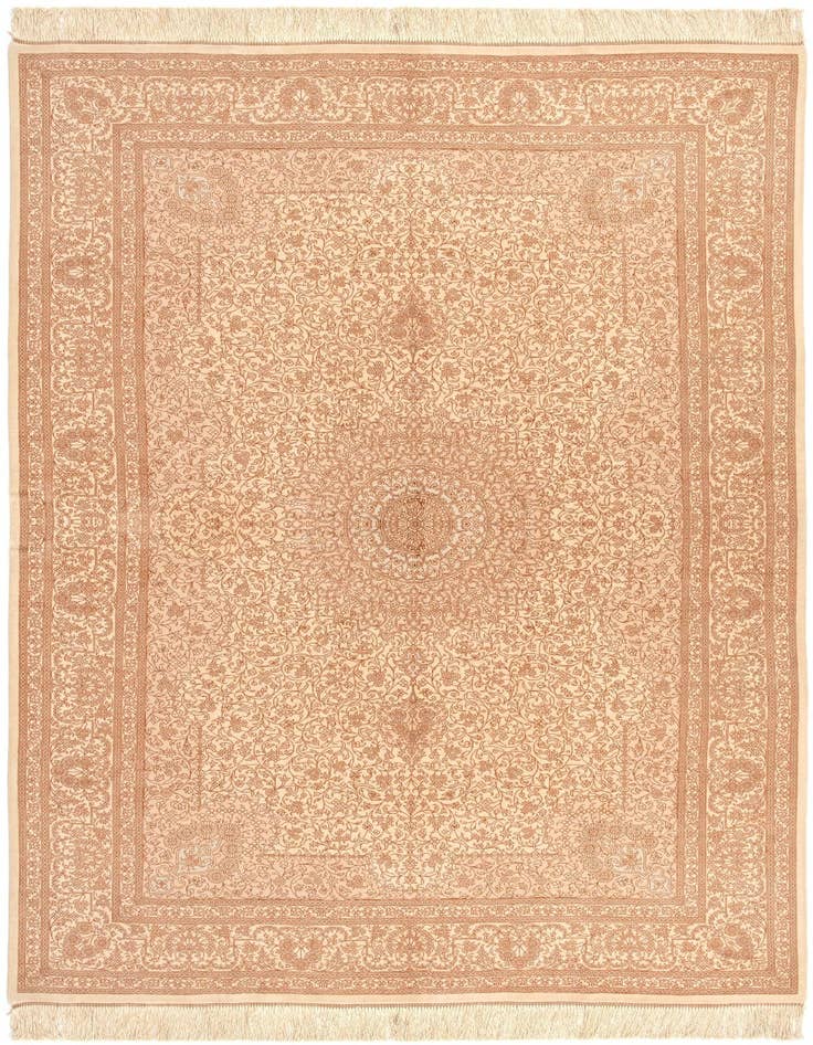 Detail image of 5' 2 x 7' 10 Ghom Silk Rug