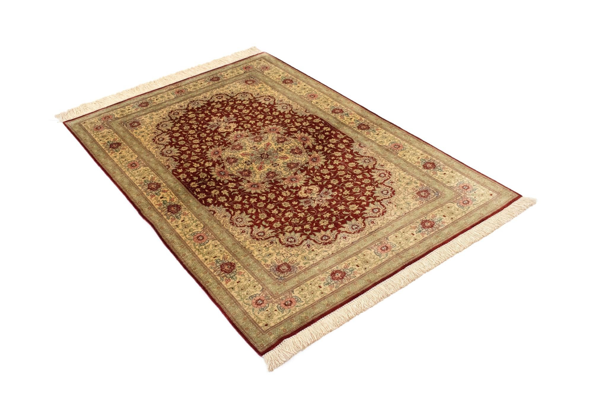 3' 3 x 4' 11 Ghom Silk Rug