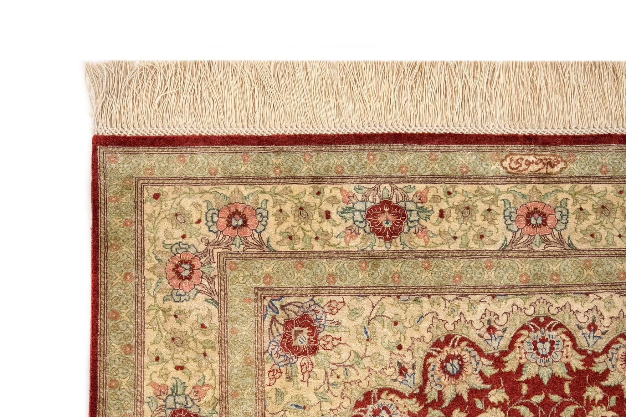 3' 3 x 4' 11 Ghom Silk Rug