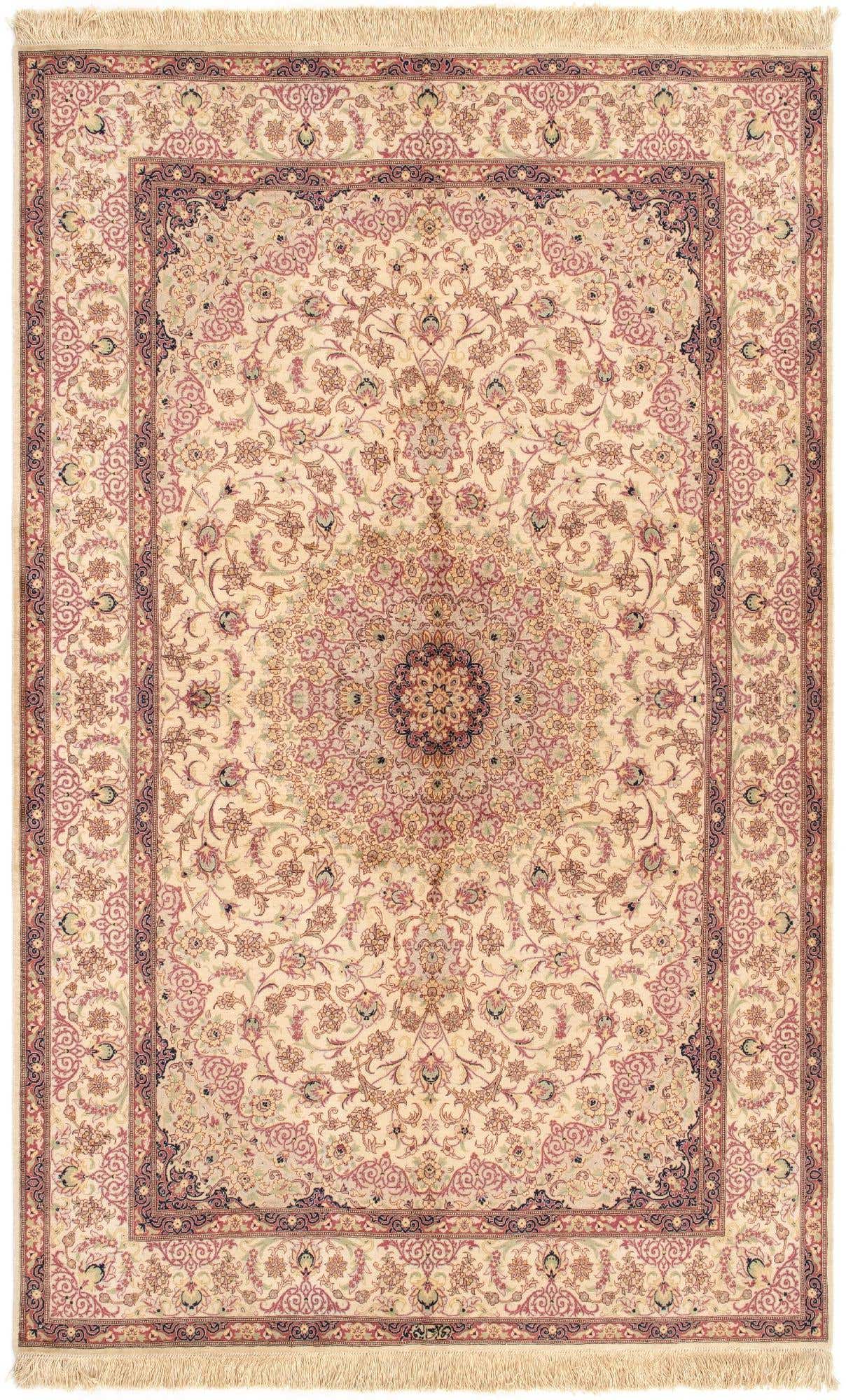4' 2 x 6' 6 Ghom Silk Rug