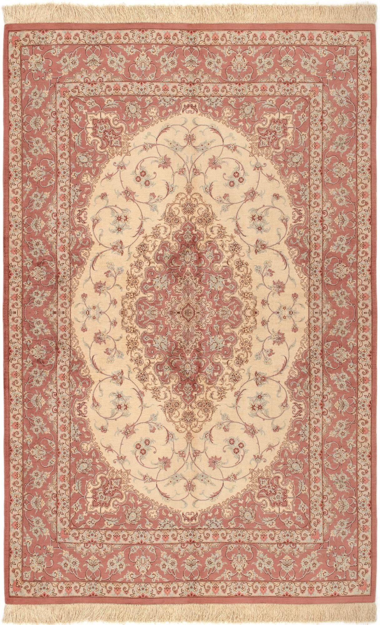 4' 4 x 6' 8 Ghom Silk Rug
