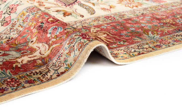 4' 3 x 6' 6 Ghom Silk Rug