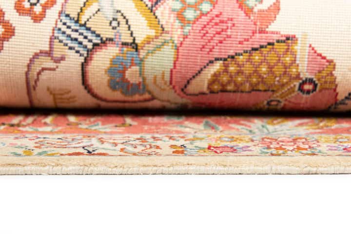4' 3 x 6' 6 Ghom Silk Rug
