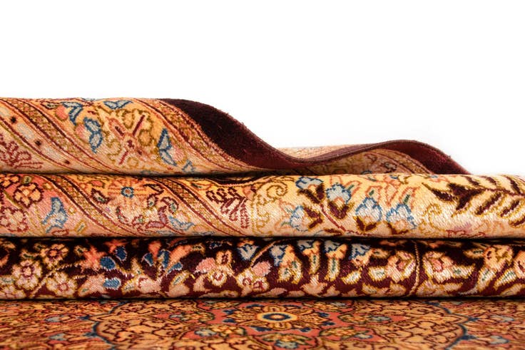 Detail image of 5' 3 x 7' 8 Ghom Silk Rug