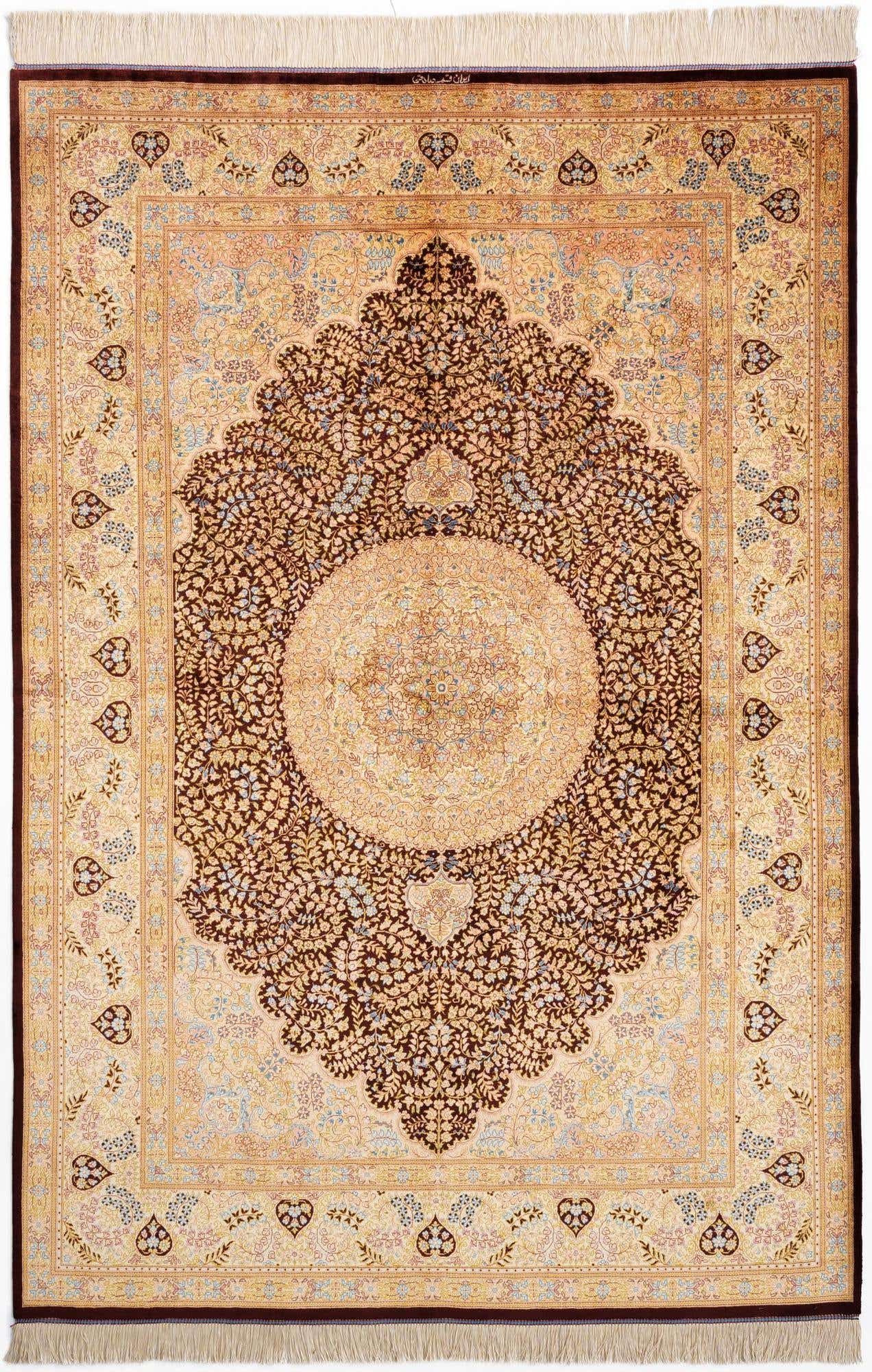 5' 3 x 7' 8 Ghom Silk Rug