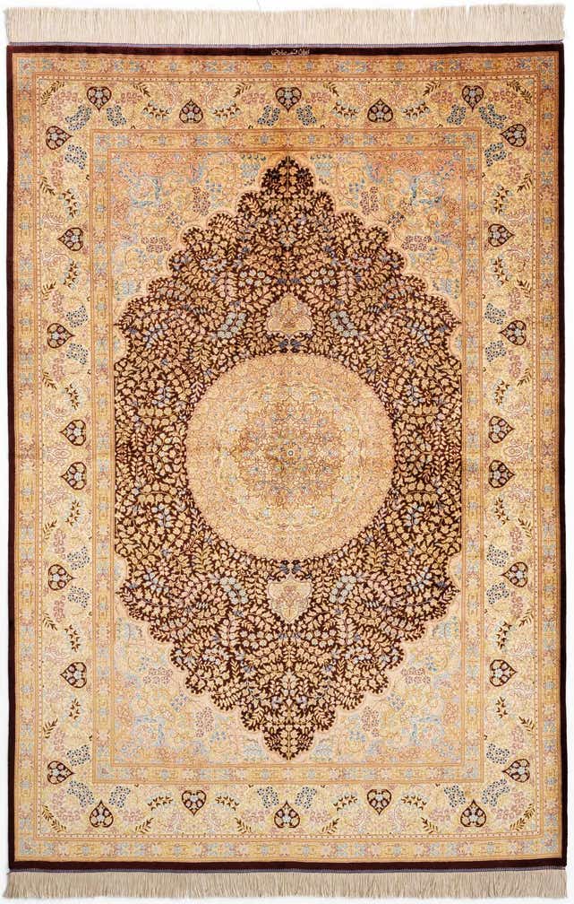 5' 3 x 7' 8 Ghom Silk Rug