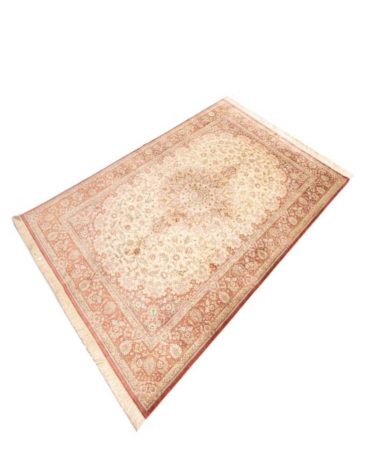 Detail image of 5' 3 x 7' 11 Ghom Silk Rug