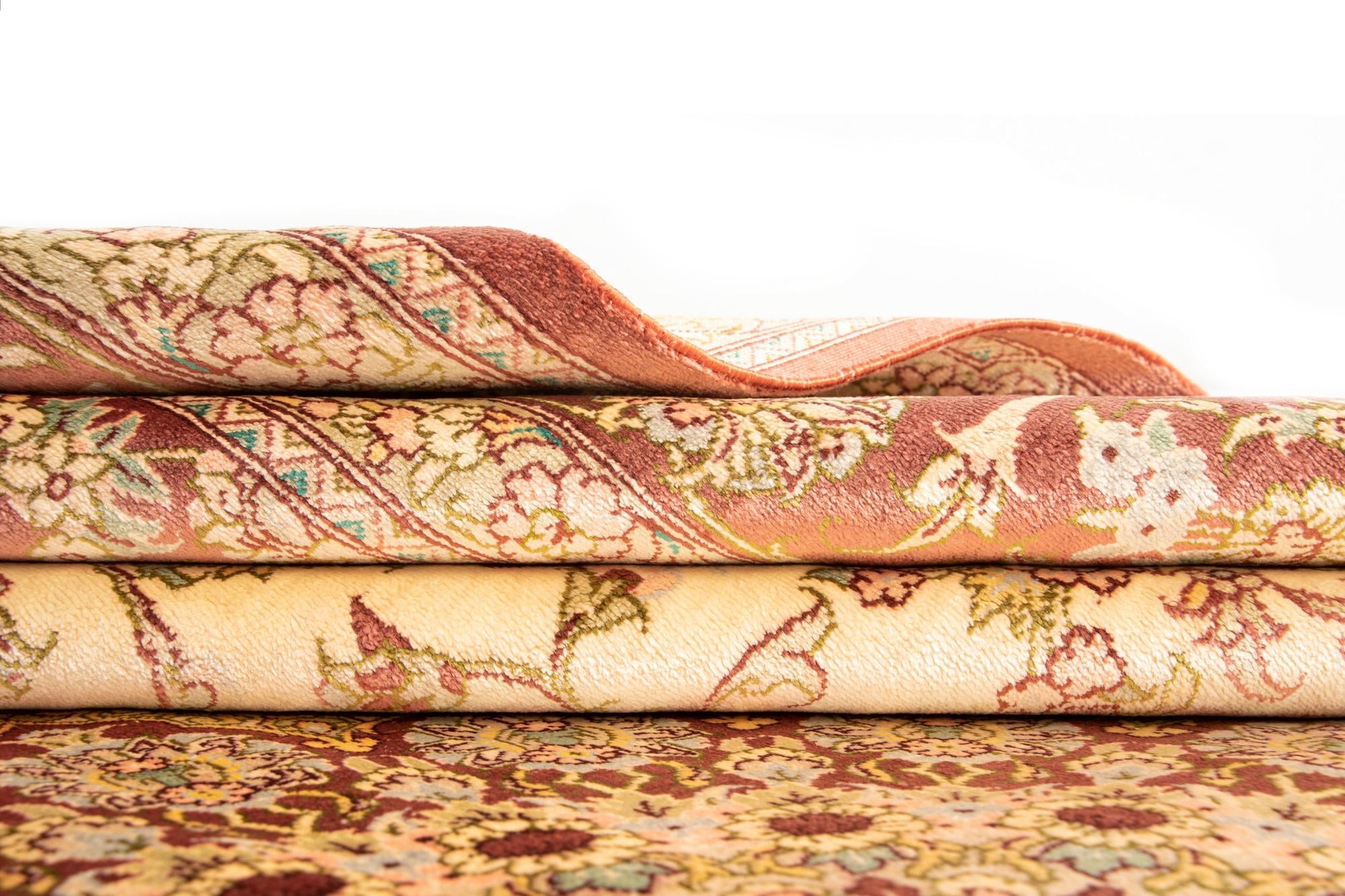 5' 3 x 7' 11 Ghom Silk Rug