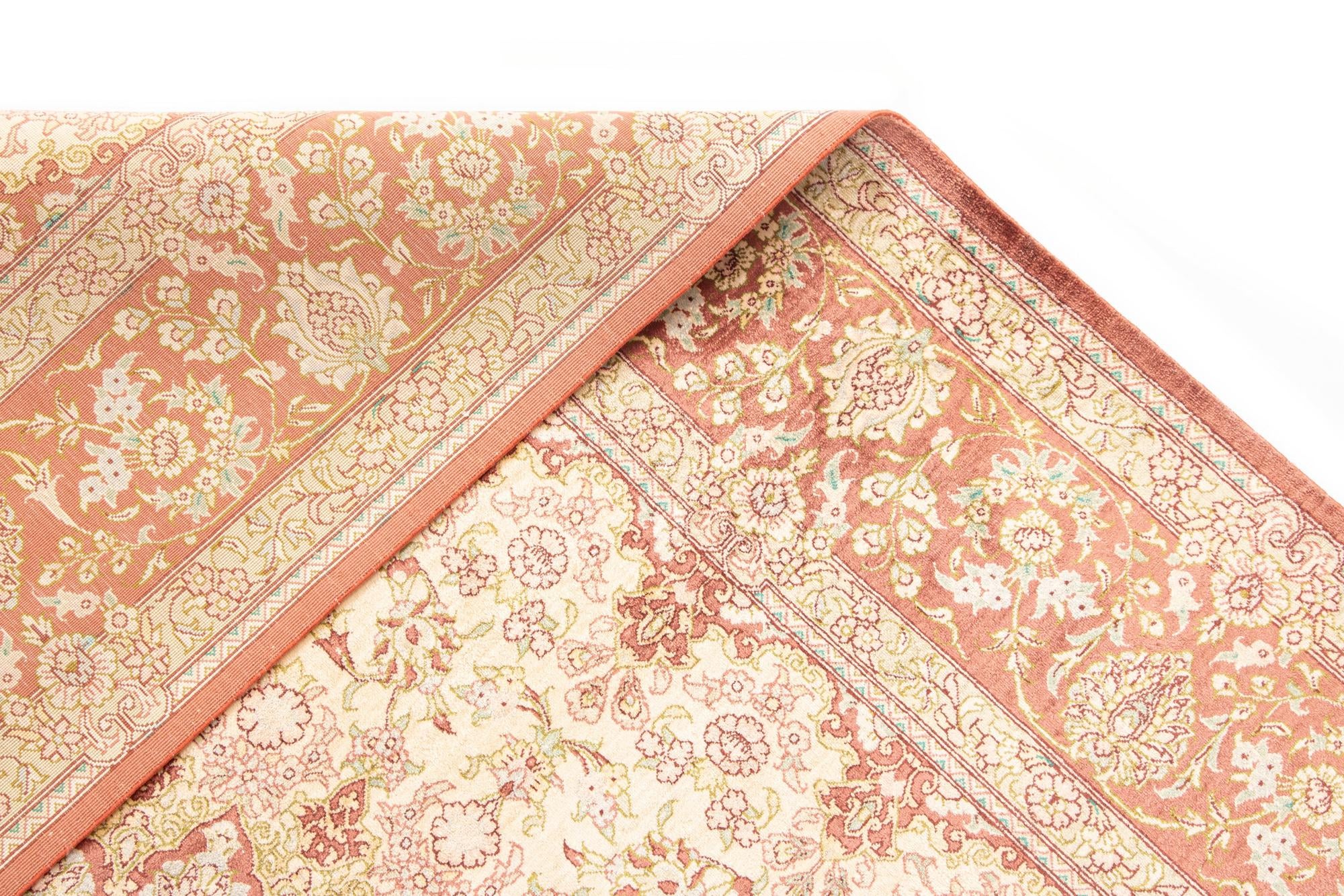 5' 3 x 7' 11 Ghom Silk Rug