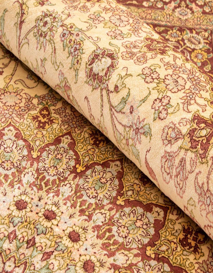 Detail image of 5' 3 x 7' 11 Ghom Silk Rug