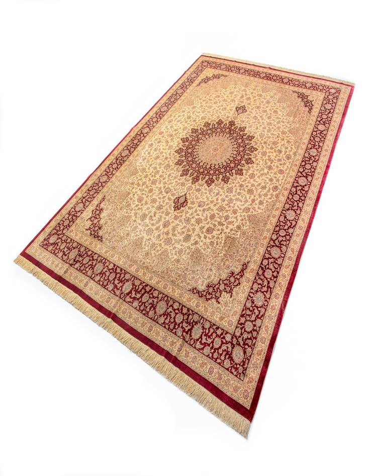 Detail image of 9' 9 x 13' 3 Ghom Silk Rug