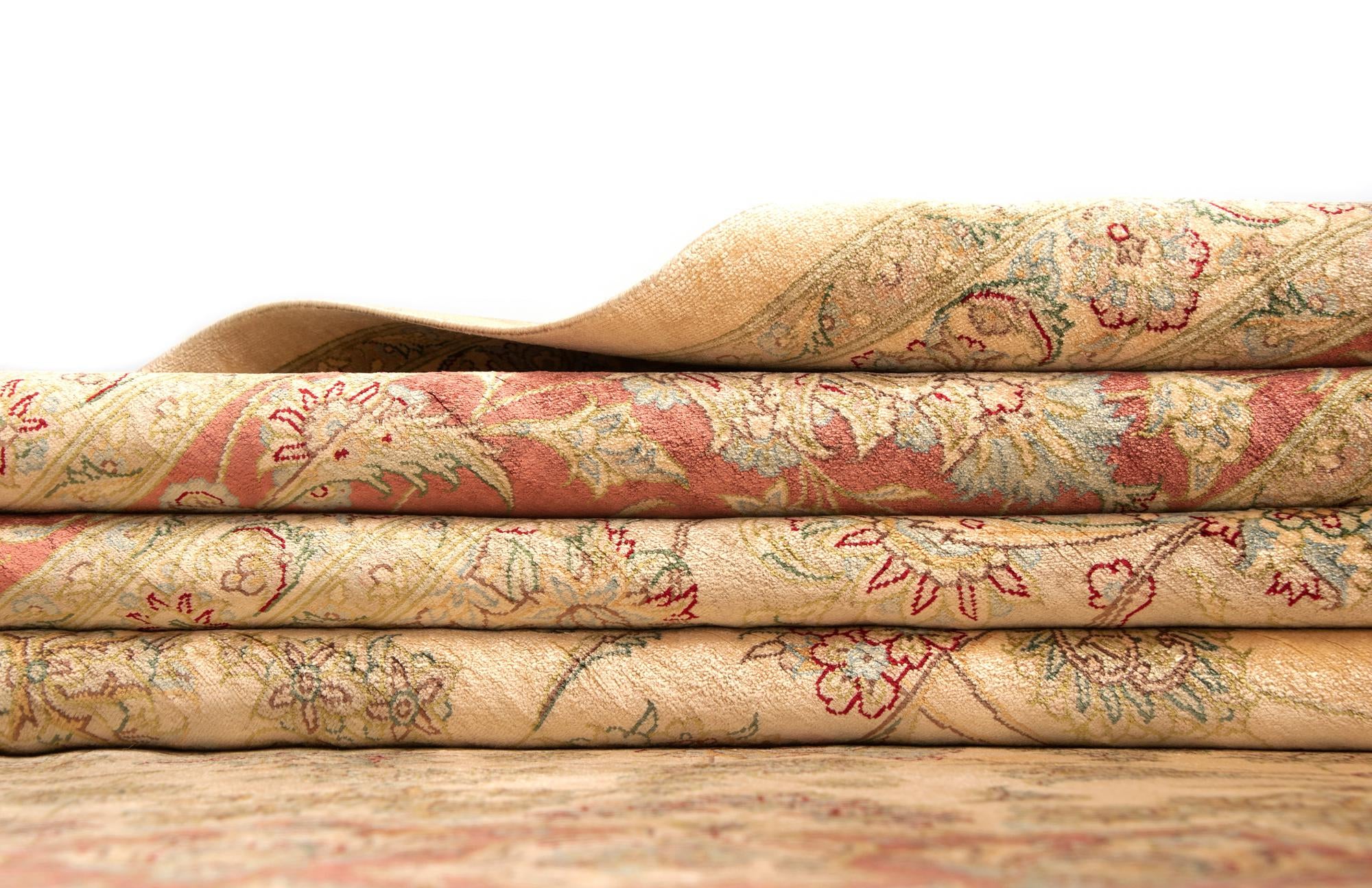 9' 5 x 12' 9 Ghom Silk Rug