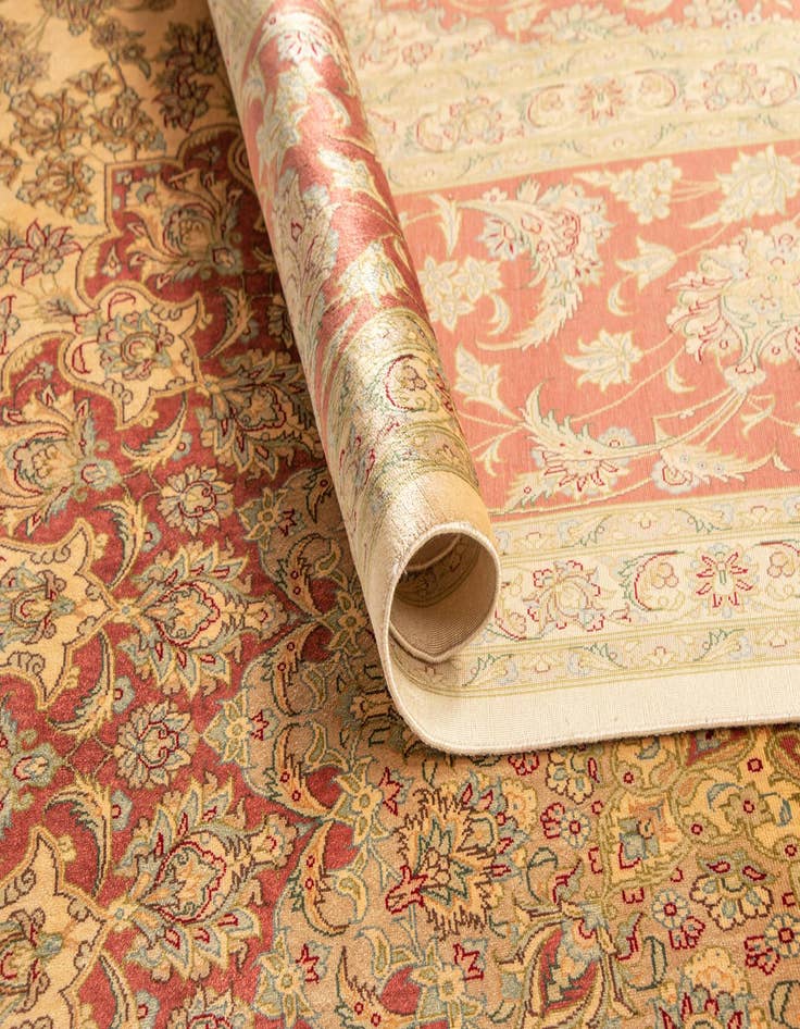 Detail image of 9' 5 x 12' 9 Ghom Silk Rug