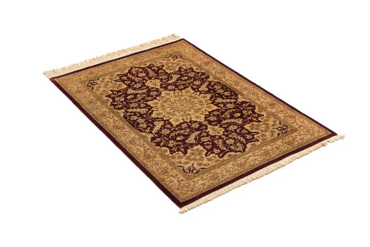 Detail image of 2' 7 x 3' 9 Ghom Silk Rug