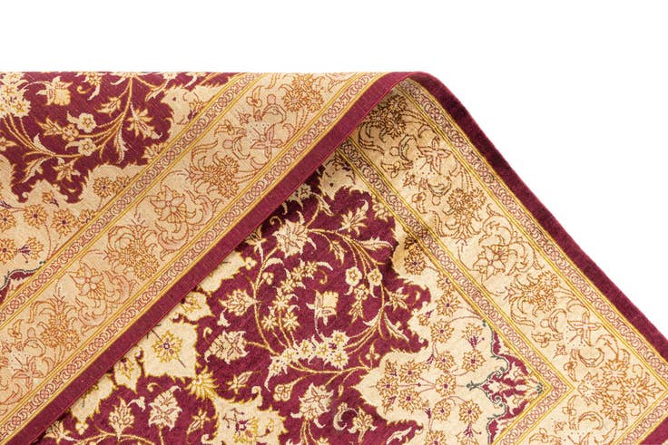Detail image of 2' 7 x 3' 9 Ghom Silk Rug