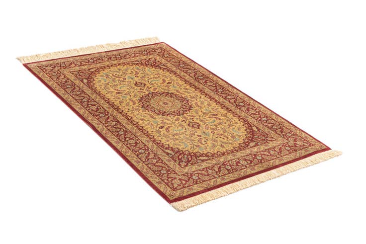 Detail image of 2' 7 x 3' 11 Ghom Silk Rug