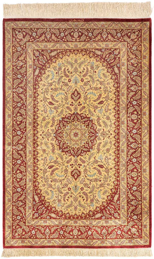 2' 7 x 3' 11 Ghom Silk Rug