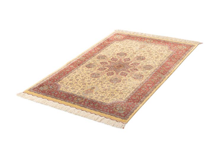 Detail image of 3' 4 x 4' 11 Ghom Silk Rug