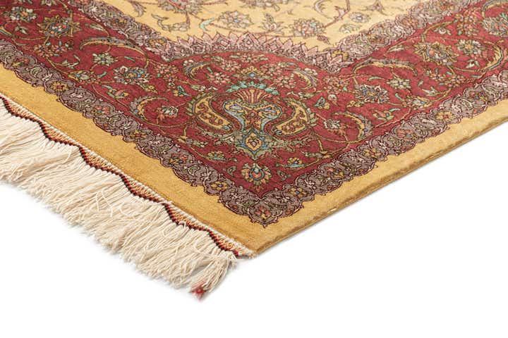 3' 4 x 4' 11 Ghom Silk Rug