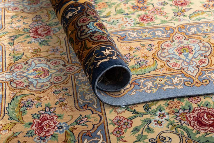 Detailansicht von 100cm x 155cm Ghom Silk Teppich