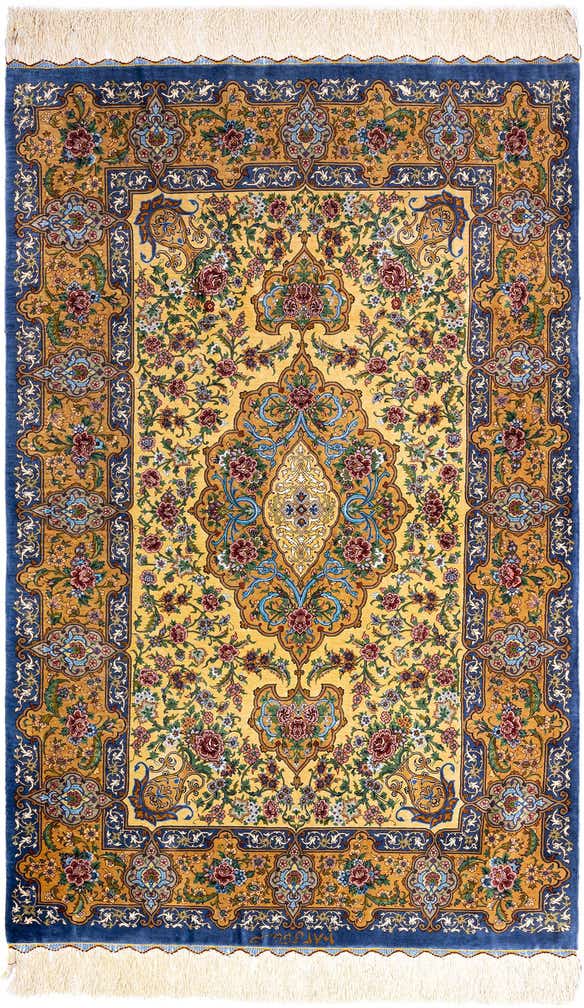 100cm x 155cm Ghom Silk Teppich