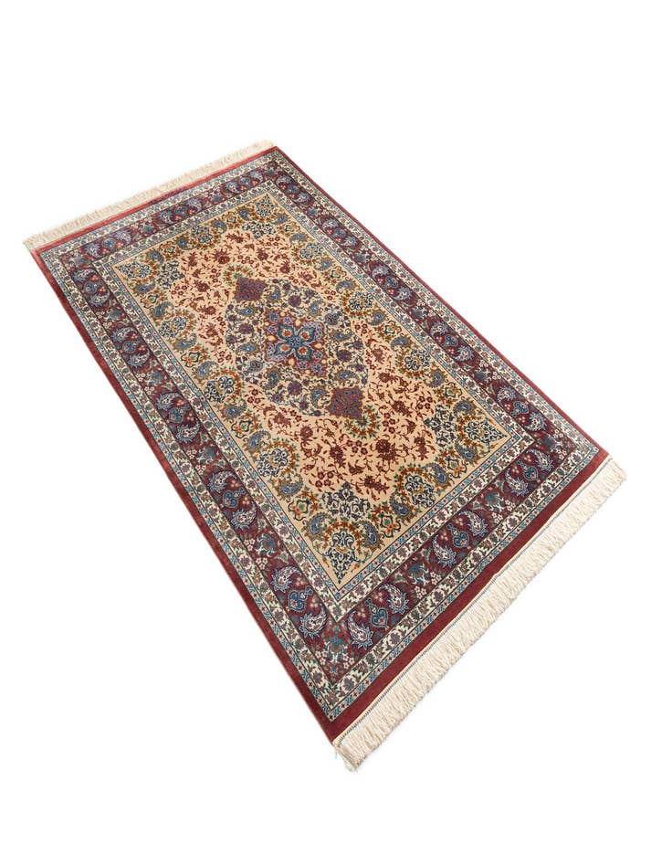 Detail image of 4' 3 x 6' 7 Ghom Silk Rug