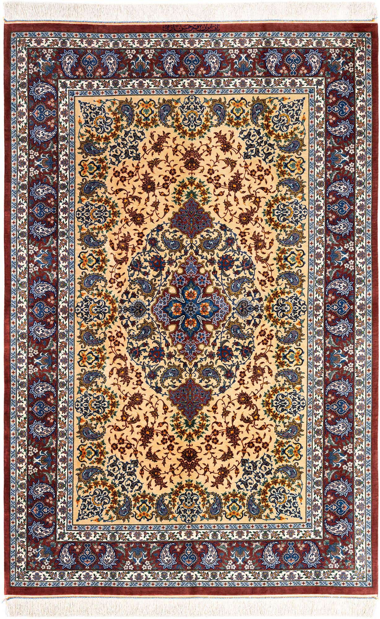 130cm x 200cm Ghom Silk Rug