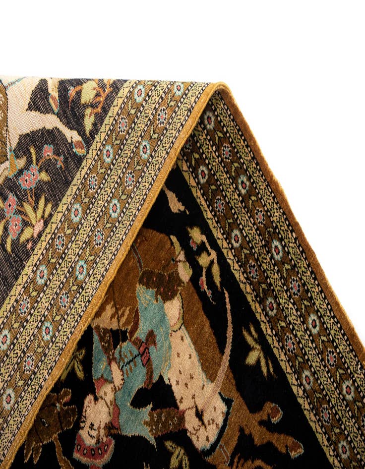 Detail image of 2' 11 x 4' 3 Ghom Silk Rug
