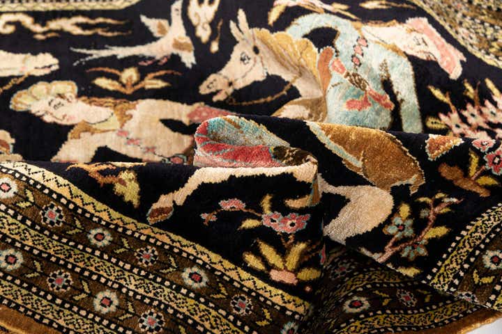 2' 11 x 4' 3 Ghom Silk Rug