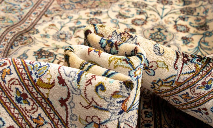 Detail image of 2' 8 x 3' 11 Ghom Silk Rug