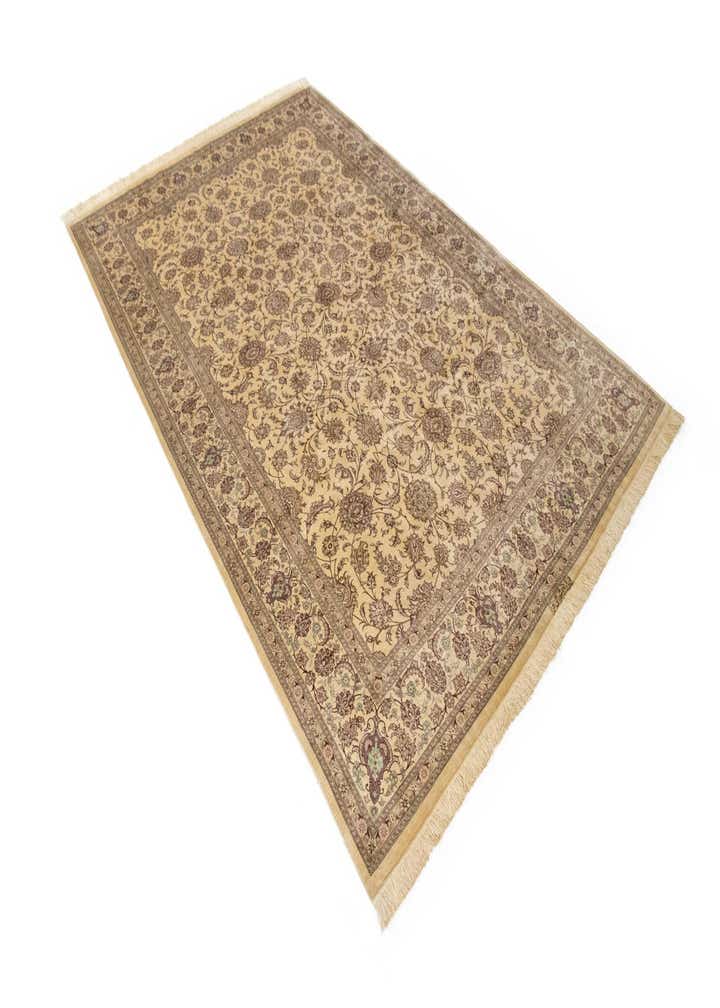 6' 5 x 9' 9 Hand Knotted Ghom Silk Persian Rug