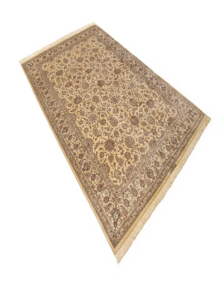 Detail image of 6' 5 x 9' 9 Hand Knotted Ghom Silk Persian Rug