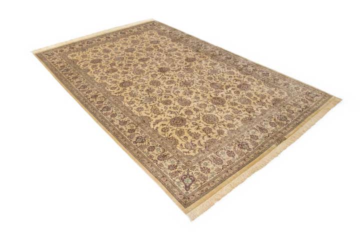 6' 5 x 9' 9 Hand Knotted Ghom Silk Persian Rug