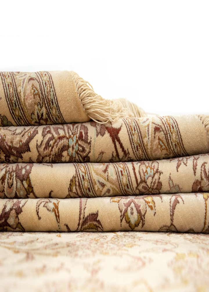 6' 5 x 9' 9 Hand Knotted Ghom Silk Persian Rug