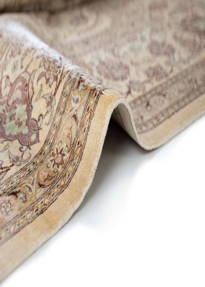6' 5 x 9' 9 Hand Knotted Ghom Silk Persian Rug