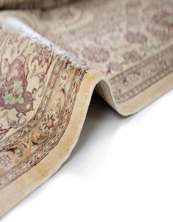 Detail image of 6' 5 x 9' 9 Hand Knotted Ghom Silk Persian Rug