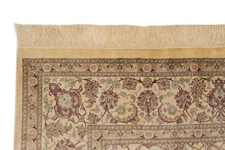 6' 5 x 9' 9 Hand Knotted Ghom Silk Persian Rug
