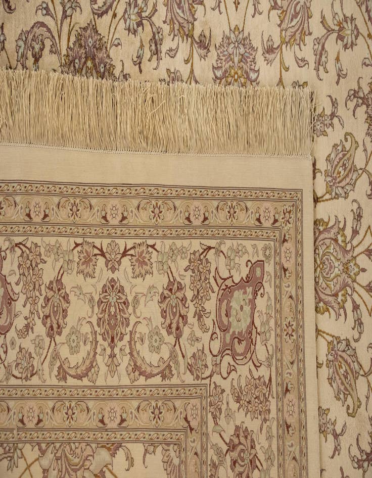 Detail image of 6' 5 x 9' 9 Hand Knotted Ghom Silk Persian Rug