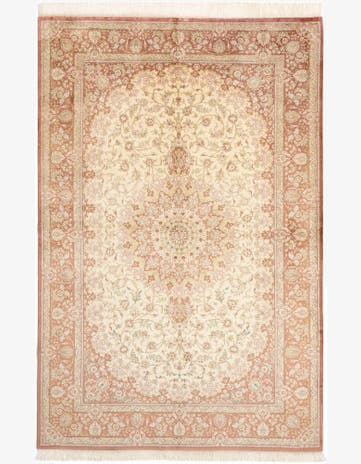 5' 3 x 7' 11 Ghom Silk Rug