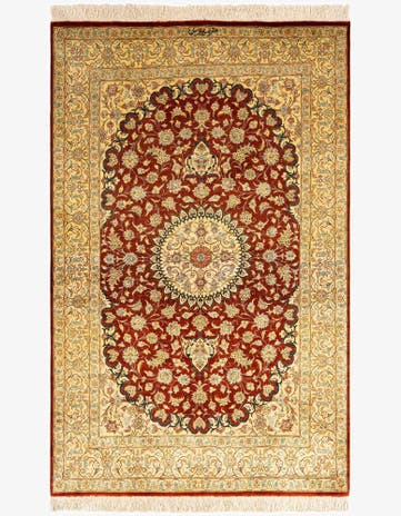 2' 7 x 4' Ghom Silk Rug