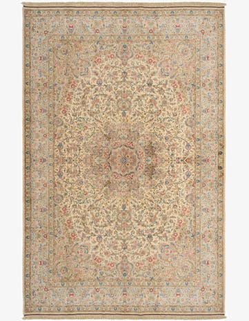 6' 8 x 9' 10 Ghom Silk Rug