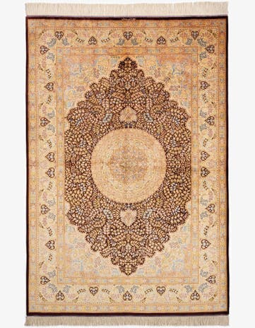 5' 3 x 7' 8 Ghom Silk Rug