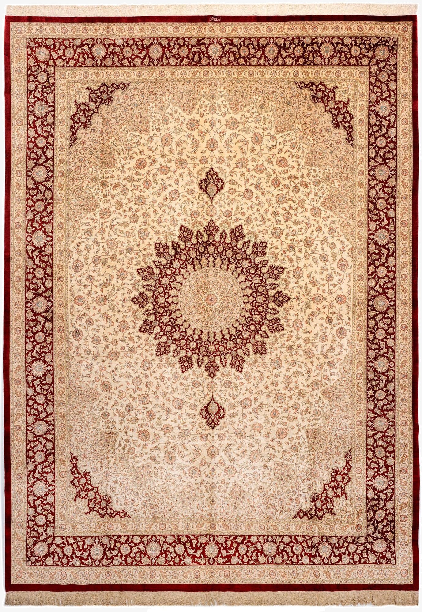 9' 9 x 13' 3 Ghom Silk Rug